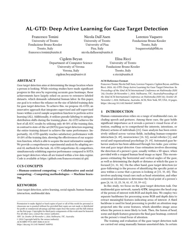 AL-GTD: Deep Active Learning for Gaze Target Detection