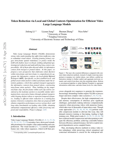 Token Reduction via Local and Global Contexts Optimization for Efficient Video Large Language Models