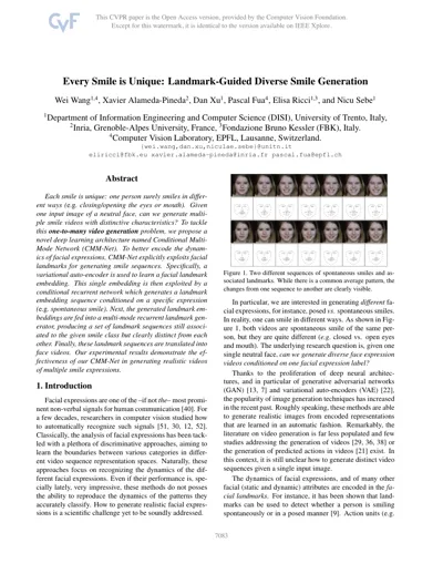 Every Smile is Unique: Landmark-Guided Diverse Smile Generation