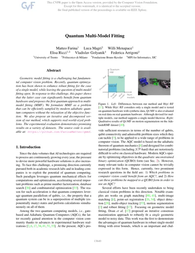 Quantum Multi-Model Fitting