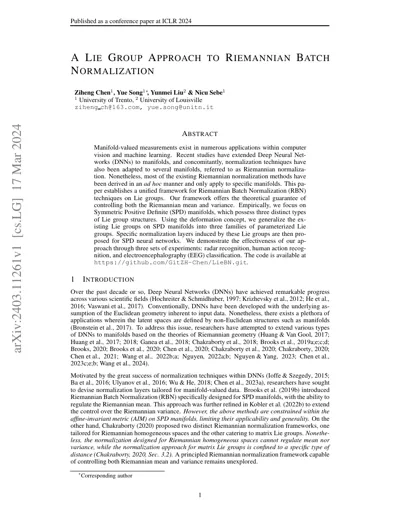 A Lie Group Approach to Riemannian Batch Normalization