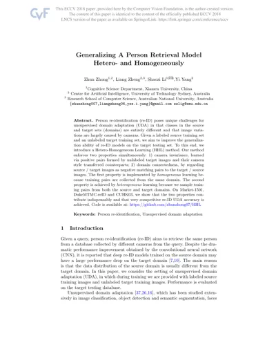 Generalizing A Person Retrieval Model Hetero- and Homogeneously