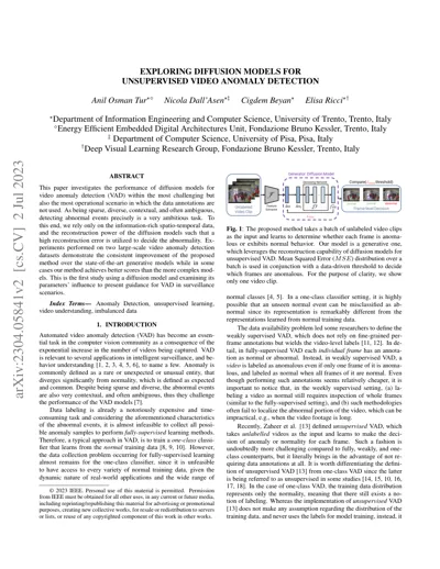 Exploring Diffusion Models for Unsupervised Video Anomaly Detection
