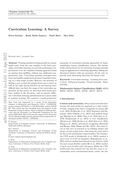 Curriculum Learning: A Survey