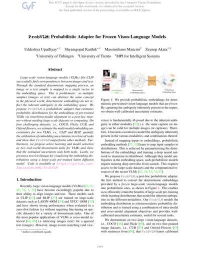 ProbVLM: Probabilistic Adapter for Frozen Vison-Language Models