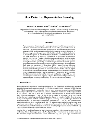Flow Factorized Representation Learning