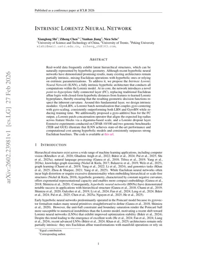 Intrinsic Lorentz Neural Network