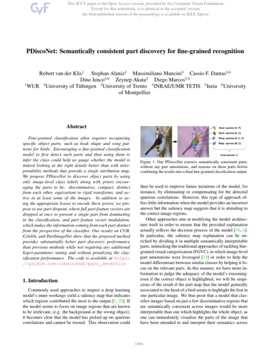 PDiscoNet: Semantically consistent part discovery for fine-grained recognition