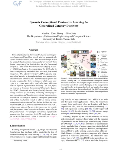 Dynamic Conceptional Contrastive Learning for Generalized Category Discovery