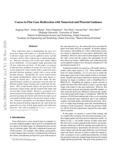 Coarse-to-Fine Gaze Redirection with Numerical and Pictorial Guidance