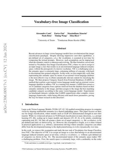 Vocabulary-free Image Classification