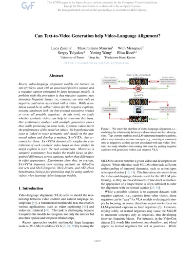 Can Text-to-Video Generation help Video-Language Alignment?