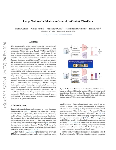 Large Multimodal Models as General In-Context Classifiers